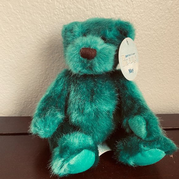 Applause May Birthstone Baby Bear Plush Emerald Green 9" Stuffed Animal - Picture 12 of 15